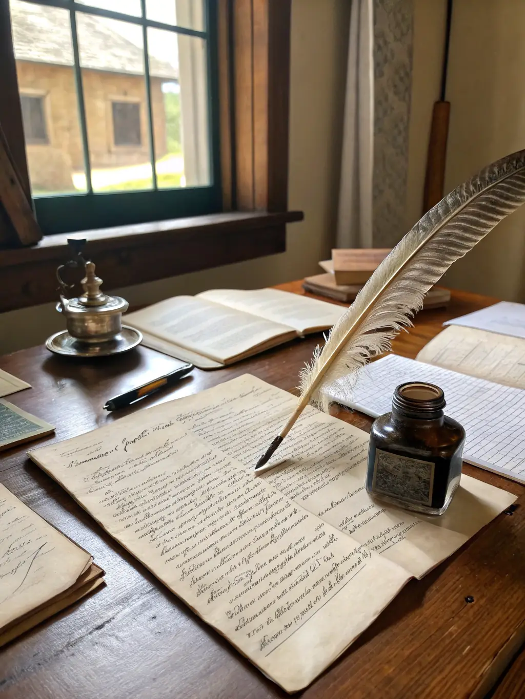 A photo of researchers examining historical documents in the Saint Andiol archives, illustrating the association's dedication to historical research and documentation.